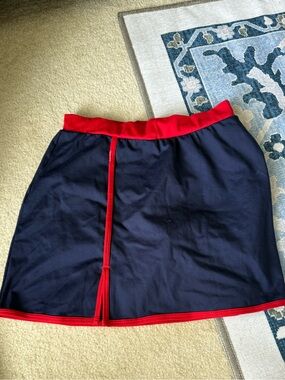 GAP Navy Mini Athletic Skirt with Red Contrast Trim